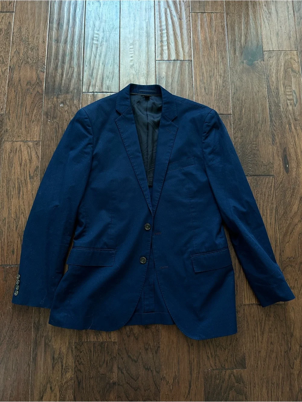 J. Crew Ludlow Men's Navy Blazer Larusmiani Italian Cotton Suit Jacket